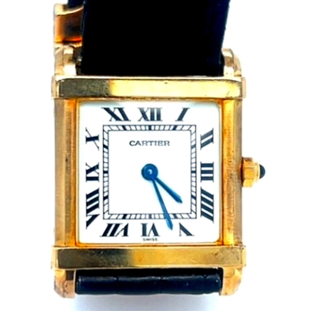 SOLD IN OUR STORE 18K CARTIER Tank Quartz Gold Watch - Picture 6 of 7